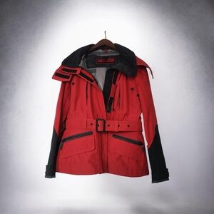 Burberry Red and Black Ski Jacket